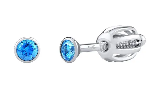 Silvego Cercei tip știft de argint cu zirconi Swarovski 2,5 mm SILVEGOB706025LB