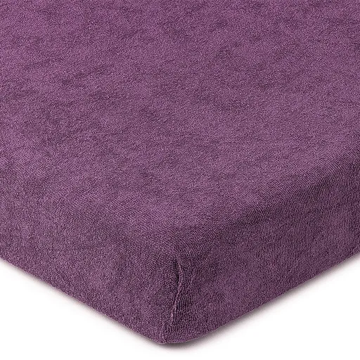 Cearșaf de pat 4Home, din bumbac frotir, violet, mov, 140 x 200 cm