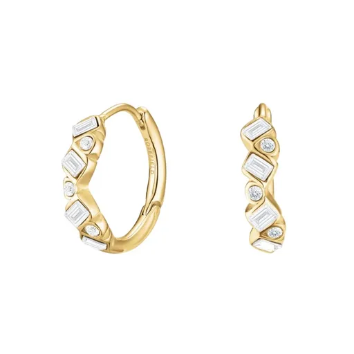 Rosefield Cercei orbitori, placați cu aur, cu cristale Baguette JECBG-J1171