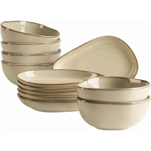 Mäser Set de servire din 12 piese Cordelia Sand, bej