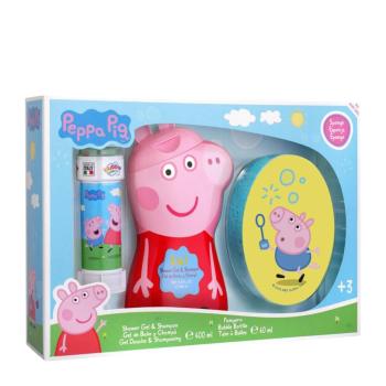 EP Line Peppa Pig - gel de dus și șampon 2 in 1 400 ml + burete de spălat + baloane de săpun