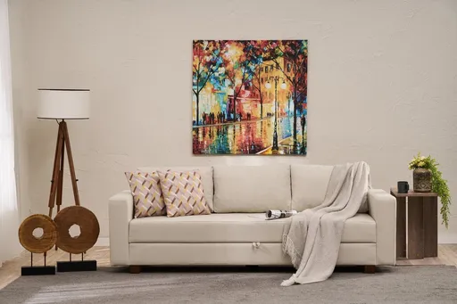 Canapea extensibila 3 locuri, Atelier del Sofa, 825BLC5249, Crem