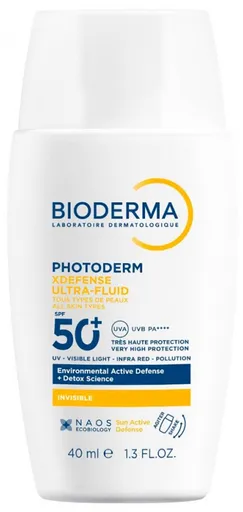 Bioderma Fluid facial de protecție SPF 50+ Photoderm (XDefense Ultra-Fluid) 40 ml