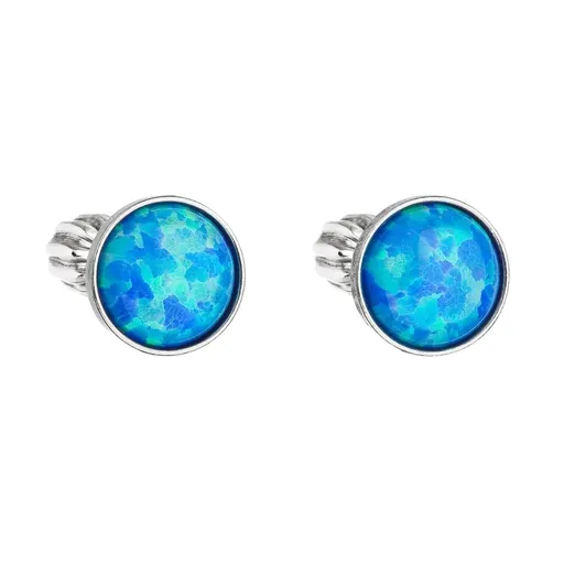 Evolution Group - Pavona Cercei din argint cu opal sintetic albastru 11001.3 blue