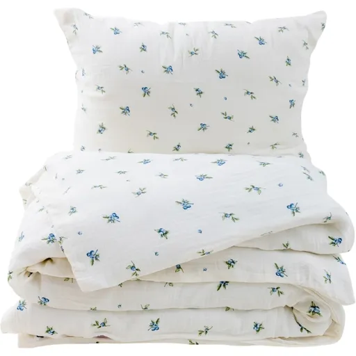 Lenjerie de pat din muselină Matex Afine, 140 x 200 cm, 70 x 90 cm