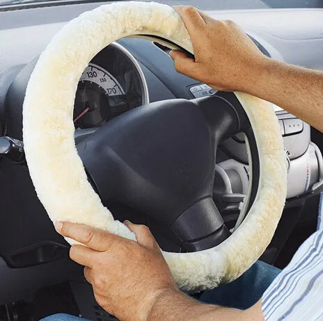 Husă de volan din piele de oaie