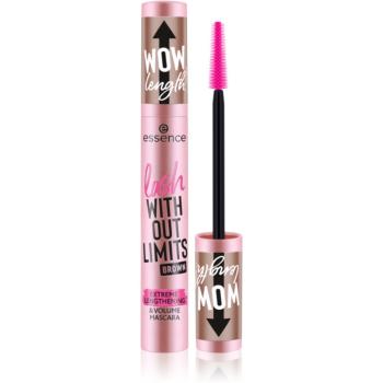 essence WITHOUT LIMITS BROWN Mascara pentru volum si lungire culoare 02 Brown 13 ml