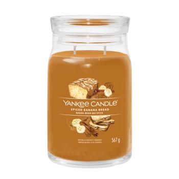 Yankee Candle Lumânare aromată Signature sticla mare Spiced Banana Bread 567 g