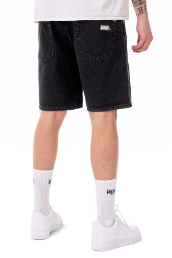 Mass Denim Box Jeans Shorts relax fit black washed - W 34