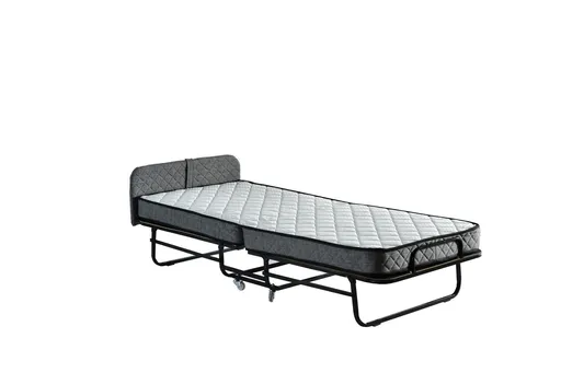 Pat pliabil, Hanah Home, Otel Katlanır, 90x200 cm, Alb/Gri