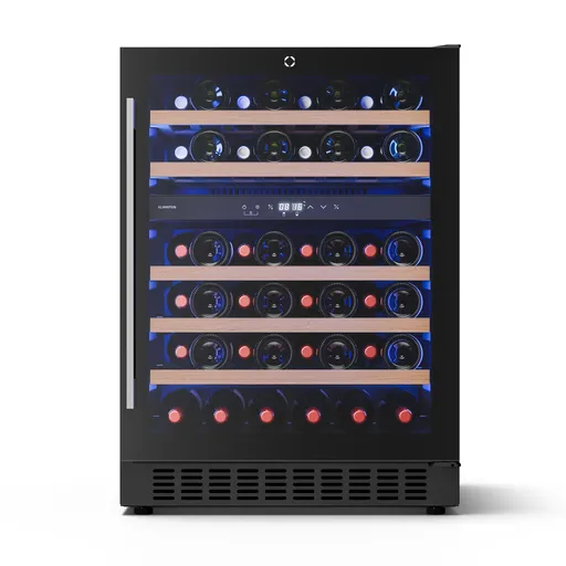 Klarstein Illuminosa frigider de vin sub-blat | Cu două zone | 129 litri | 46 sticle | 60 cm