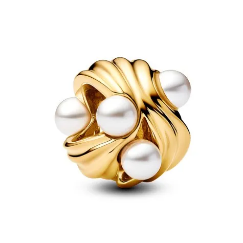Pandora Mărgea drăguță placată cu aur Valuri abstracte Shine Moment 763915C01
