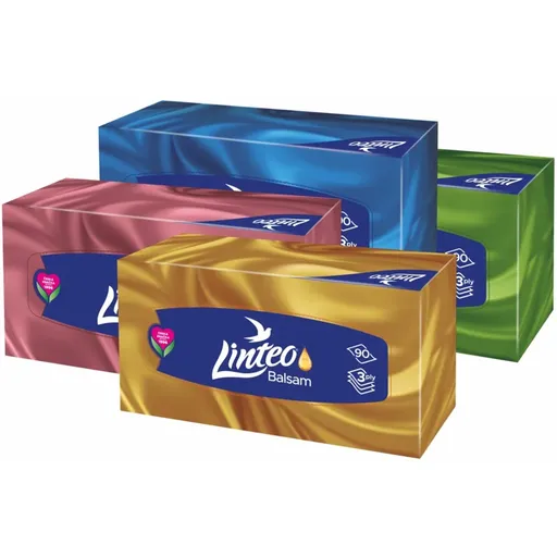 Linteo Paper Tissues Three-ply Paper, 90 pcs per box batiste de hârtie balsam 90 buc