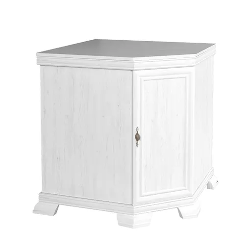 Dulap de colț KORA, pin andersen, alb