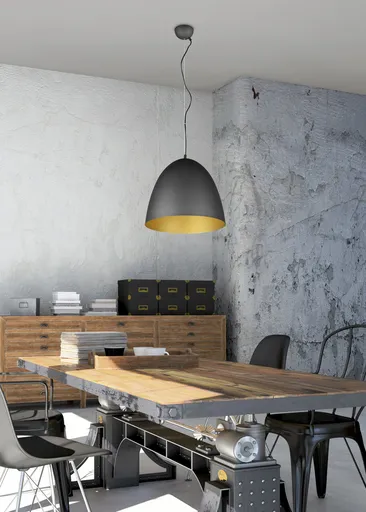 Lustra Tilda, RL, 40x150 cm, 40W, 1x E27, metal, negru/auriu