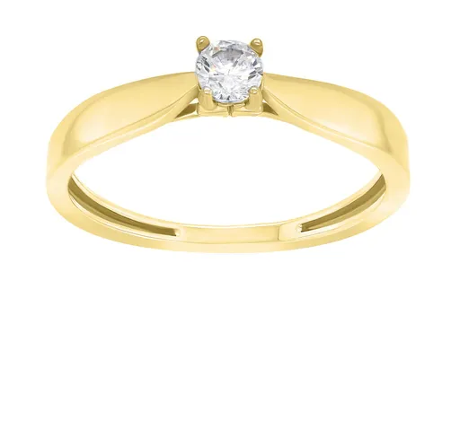 Brilio Silver Inel de logodnă placat cu aur GR114Y 56 mm