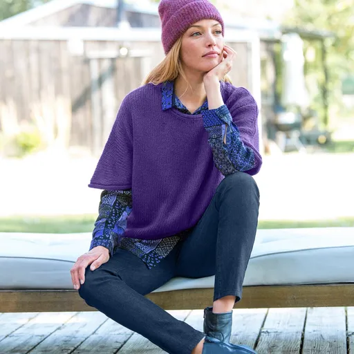 Pulover cu mâneci până la cot