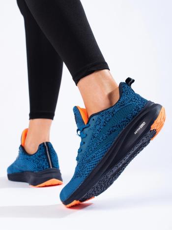 Adidași la modă pentru femei de culoare albastră fără toc