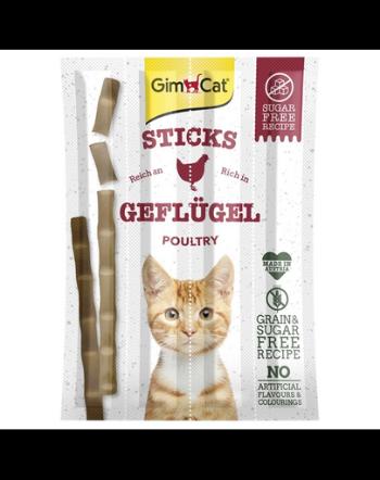 GIMCAT Sticks Poultry 4buc Snack pentru pisici, cu pasare