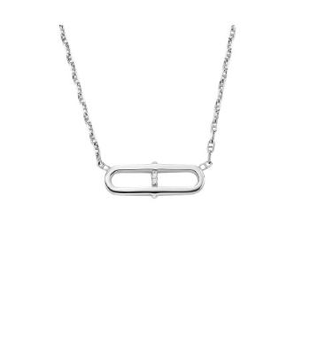 Fossil Colier original din argint cu zircon cubic JFS00636040