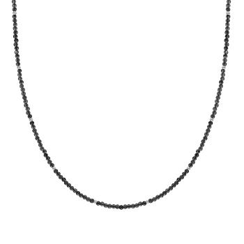 Sparkling Jewels Colier cu mărgele cu onix negru NLK04S-G07