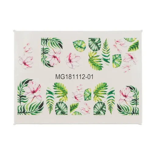 Abtibild Unghii 5G pe Baza de Apa Frunza Palmier