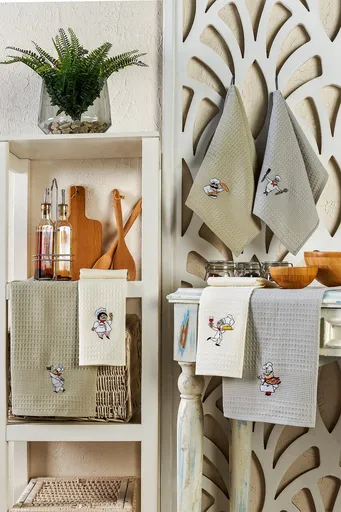 Set prosoape de bucatarie, L'essentiel Maison, Chef, Multicolor