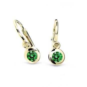 Cutie Jewellery Cercei din aur pentru copii C1537-10-X-1 verde