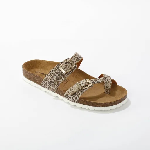 Papuci flip flop cu model leopard