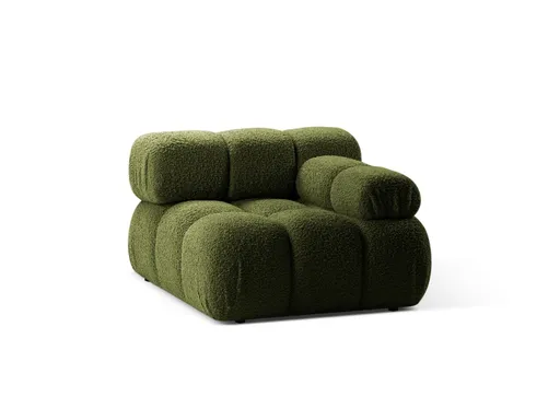 Modul dreapta pentru canapea, 1 loc, Bellis-213, Micadoni Home, 94x94x70 cm, tesatura boucle, verde