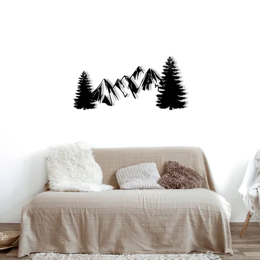 Decoratiune de perete, Pıne, 70 x 33 cm, Negru