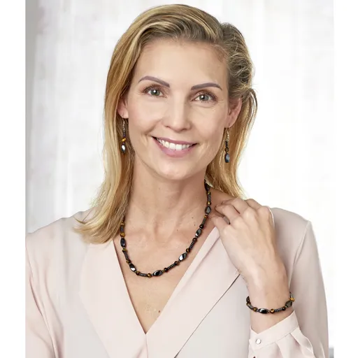 Colier de hematite cu ochi de tigru