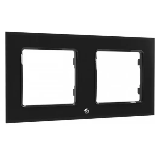 Rama dubla intrerupator de perete Shelly 3800235266267, negru