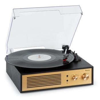 Auna Berklee TT Classic, player gramofon, transmisie prin curea, 33 1/3 și 45 RPM, difuzoare stereo