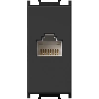 Modul Priza date cat.5 negru, TEM Modul TEM-KM37SB-U
