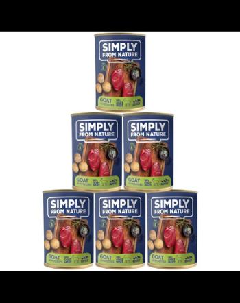SIMPLY FROM NATURE Hrana umeda pentru caini, carne de capra si cartofi 6 x 400 g