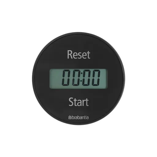Cronometru de bucatarie Brabantia 107789, Afiaj digital, Magnet, Gri inchis