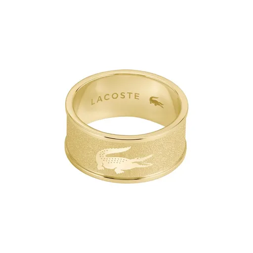 Lacoste Inel stilat placat cu aur pentru bărbați Backhand 2040486 62 mm