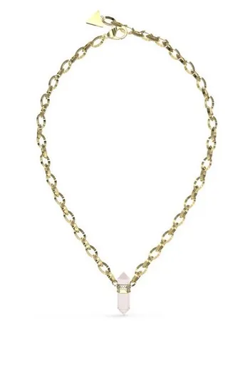 Guess Colier remarcabil placat cu aur Good Vibes JUBN03117JWYGWHT/U