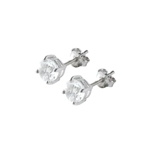 Cercei cu pandantiv din cristal și argint