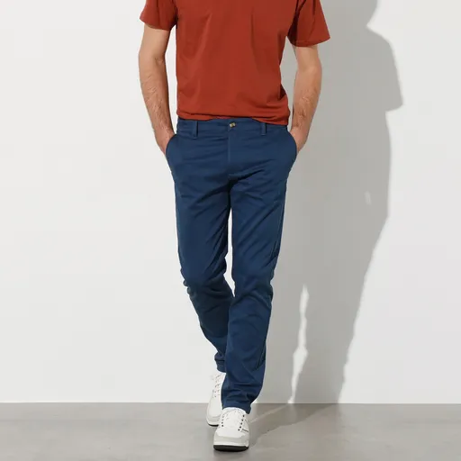 Pantaloni chino cu talie elastică pe laterale