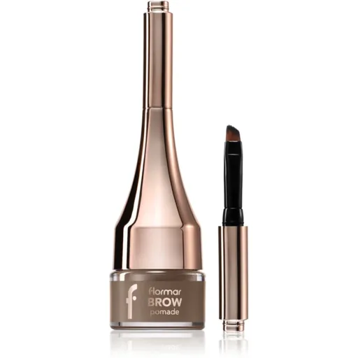 flormar Brow Pomade pomadă pentru sprâncene cu pensula culoare 03 Brown 2,2 g