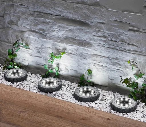 Lumină solară de grădină Stone, 4 buc