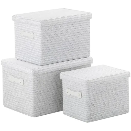 Set 3 piese coșuri de depozitare Kela, alb