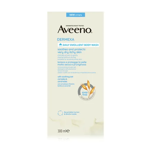 Aveeno Gel de duș emolient fără parfum Dermexa (Daily Emollient Body Wash) 300 ml