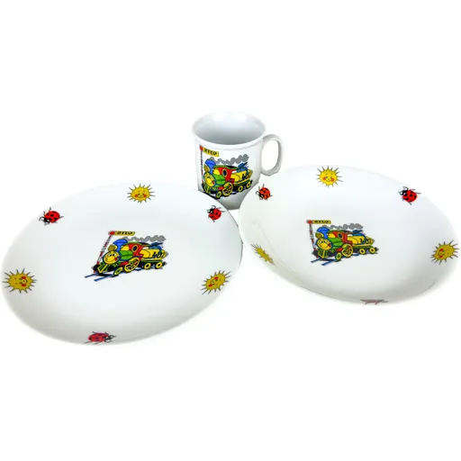 Thun Set de masă pentru copii din 3 piese Trenuleț