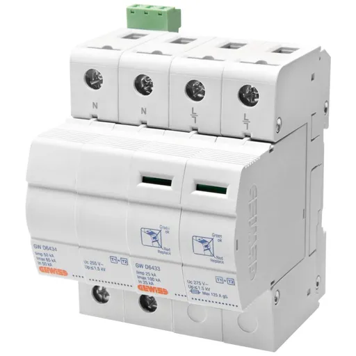 Descarcator LST-SPD 1P+N 25KA AUX. Tip 1+2 Gewiss GWD6404
