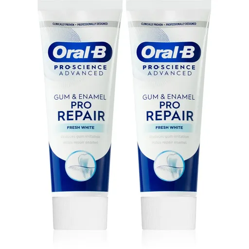 Oral-B Gum & Enamel Repair Gentle Whitening pasta de dinti cu efect de albire și calmare 2x75 ml
