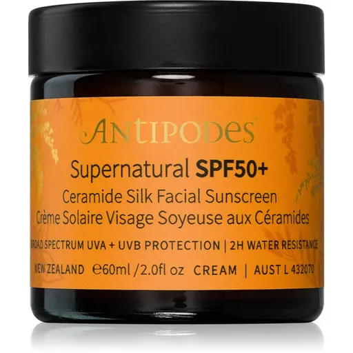 Antipodes Supernatural SPF50+ Ceramide Silk Facial Sunscreen crema protectoare pentru fata cu ceramide SPF 50+ 60 ml