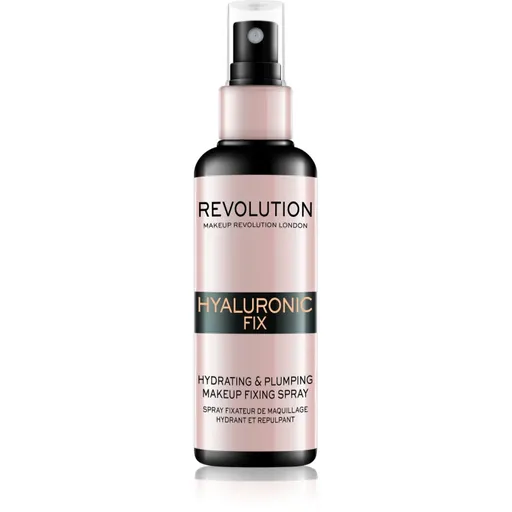 Makeup Revolution Hyaluronic Fix Hydrating & Plumping fixator make-up cu efect de hidratare 100 ml